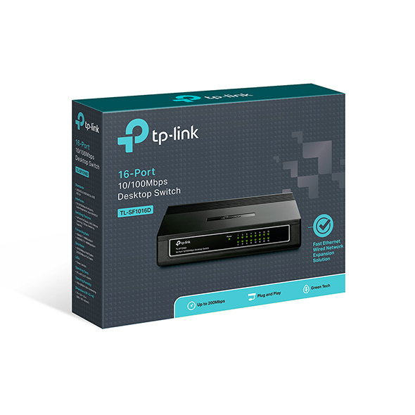 TP-Link Switch SF1016D 16 Port 10/100Mbps Unmanageable Switch